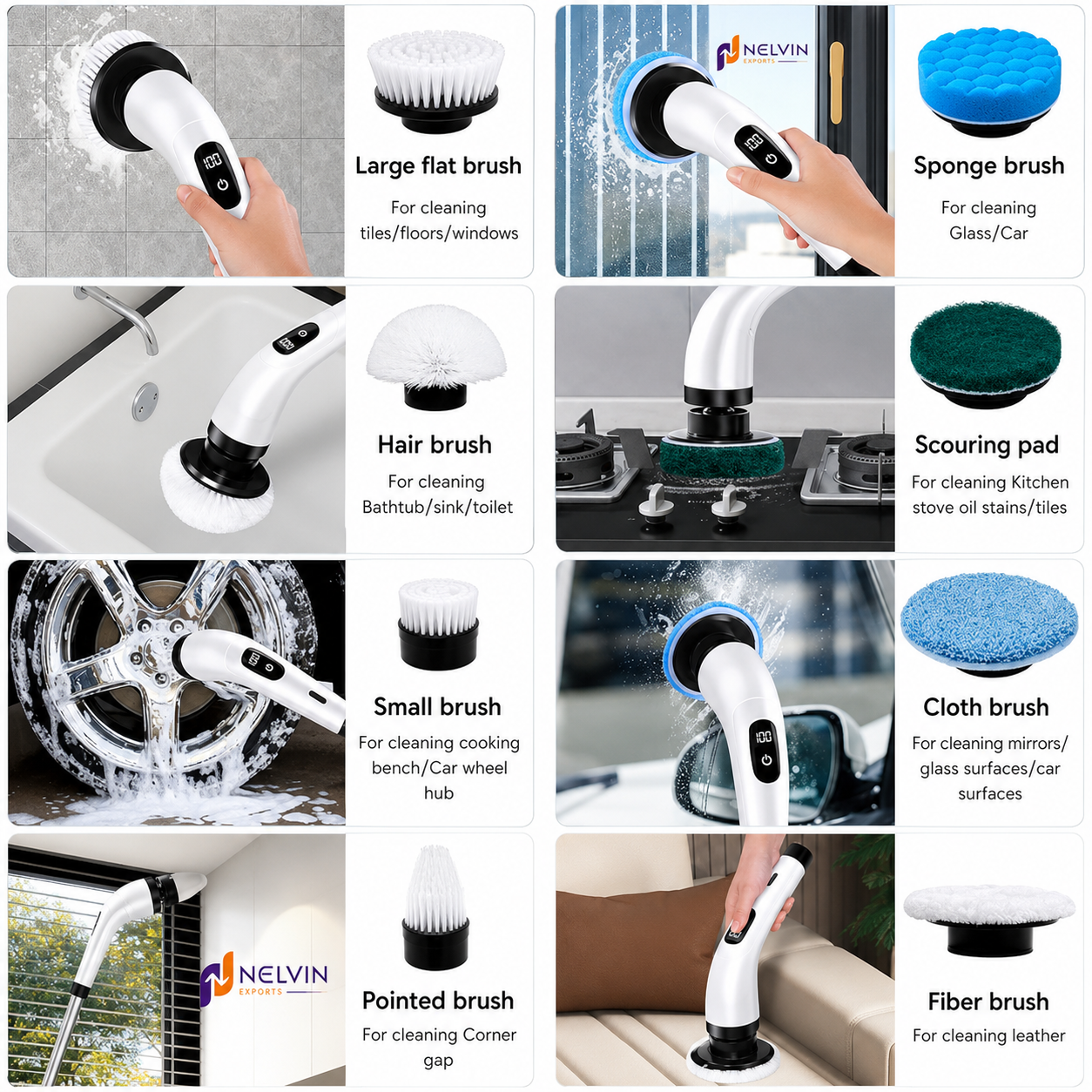 9-in-1 Electric Spin Scrubber