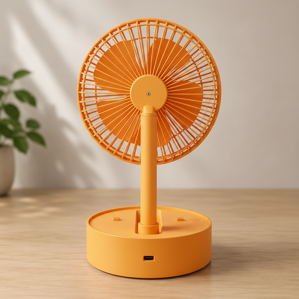 Instant Cooling Pocket Fan in orange