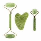 Jade Roller and Gua Sha Set Face Massager 100percent Natural Puffiness Facial massager B0FL2JCRCY