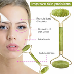 Jade Roller and Gua Sha Set Face Massager 100percent Natural Puffiness Facial massager B0FL2JCRCY