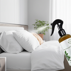 Spraying on pillow lifestyle
